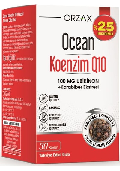 Ocean Koenzim Q10 + Karabiber Eki 30 Kapsül