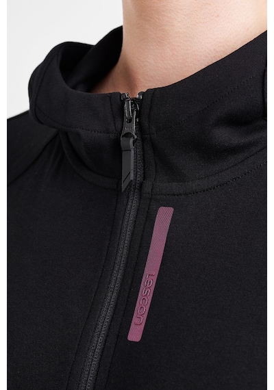 Lescon Kadın Fermuarlı Kapüşonlu Sweatshirt 25n-2133 Siyah