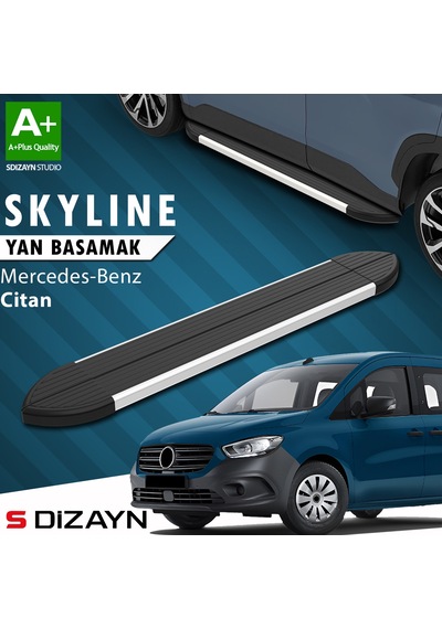 S-dizayn Mercedes Citan Skyline Aluminyum Yan Basamak 193 Cm 2012-2021 A+ Kalite