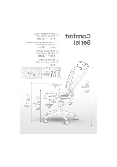 // Comfort Latte Ofis Çalışma Koltuğu Açık Gri // Comfort Latte Ofis Çalışma Koltuğu Açık Gri