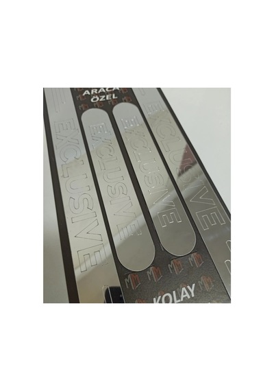 Tüm Araçlara Uyumlu Exclusive Yazılı Pleksi Kapı Eşiği Ön Arka 4lü Set