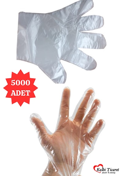 Şeffaf Eldiven 5000 Adet Hışır Poşet Eldiven Kullan At Tek Kullanımlık Eldiven