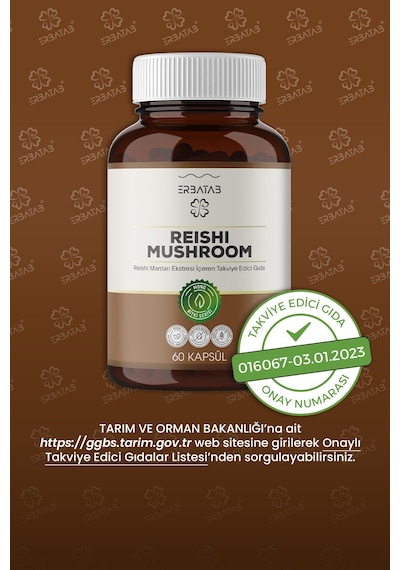 Erbatab Reishi Ekstresi 60 Kapsül