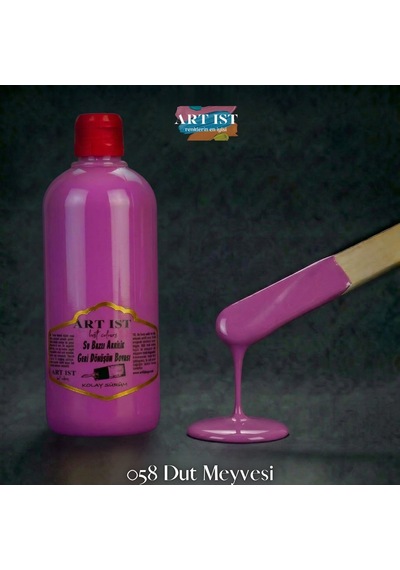 Su Bazlı Geri Dönüşüm Boyaları - 058 Dut Meyvesi Ahşap, Taş Tozu, Hobi, Dıy