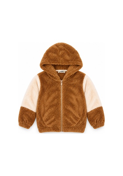 Luess Unisex Çocuk Kahverengi Ekru Peluş Kapüşonlu Fermuarlı Mont / 4-12 Yaş Sütlü Kahve Luess Unisex Çocuk Kahverengi Ekru Peluş Kapüşonlu Fermuarlı Mont / 4-12 Yaş Sütlü Kahve
