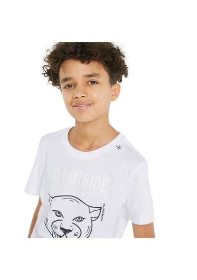 Puma Play Uv Graphic Çocuk Tişört 846964 02 Beyaz