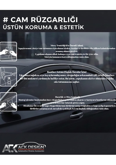 Rifter/combo/berlingo-/proace/doblo Araca Özel Kromlu Cam Rüzgarlığı