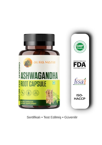 Ashwa/gandha Katkısız Kök Kapsülü 400 Mg, 60 Kapsül