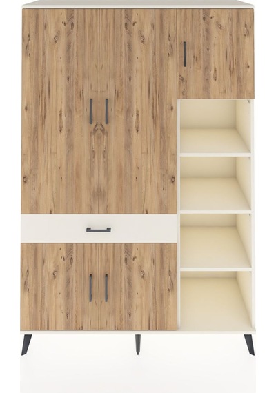 Hyperion Dolap 10 Raflı Tek Çekmeceli 5 Kapaklı 132x44x195 Ay... Aytaşı