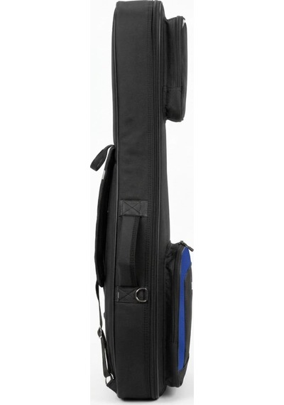 Profesyonel Kalın Elektro Gitar Kılıfı-çantası - Siyah - Mavi 1900 Denye Lüx Kumaş - %100 Su Geçirmez