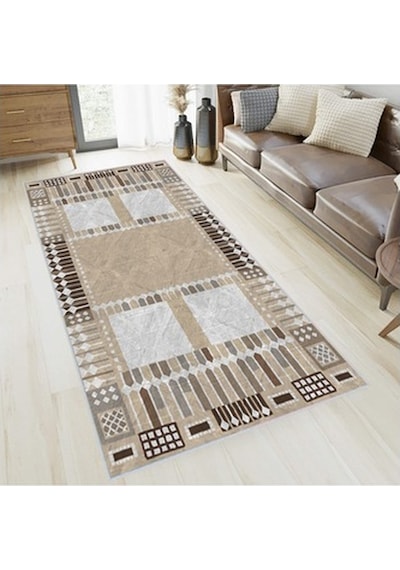 Rovigo Home Dijital Baskı Kaymaz Taban Salon Halısı Rvg1382 Çok Renkli