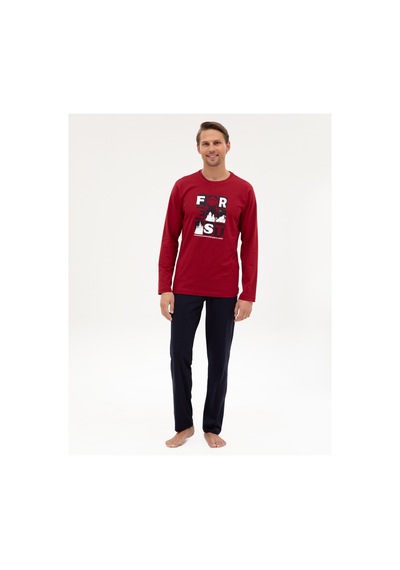Pierre Cardin Erkek Bordo Pijama Takım 50322655-900 Bordo
