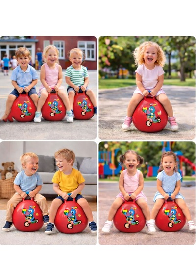 Oyun Topu Zıp Zıp Zıplama Topu 45 Cm Kırmızı