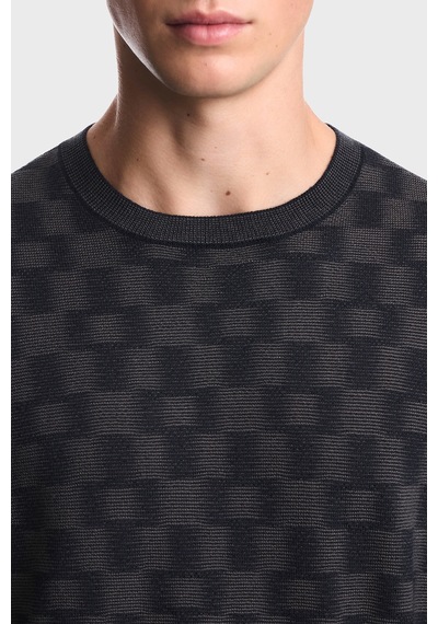 Emporio Armani Saf Yün Yuvarlak Yaka Kazak Erkek Kazak Em006276 Af29848 Fb004 Lacivert