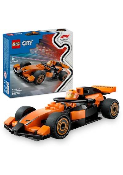 LEGO® City McLaren Yarış Arabalı F1® Sürücüsü 60442 - 6 Yaş ve Üzeri Çocuklar için Mini Yarış Arabası İçeren Oyuncak Yapım Seti (86P)