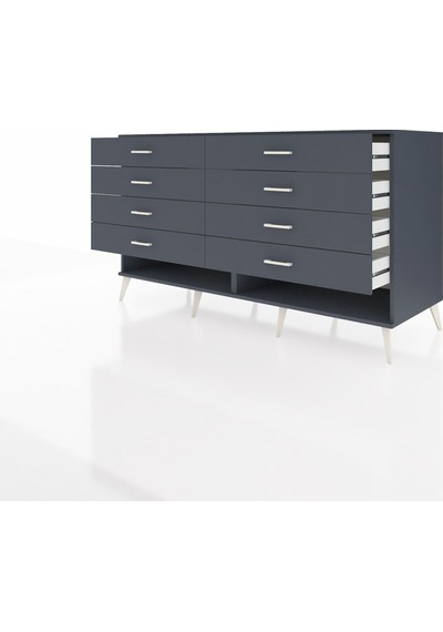 Kronos Konsol 8 Çekmeceli 176x59x99 Antrasit-antrasit Antrasit-antrasit