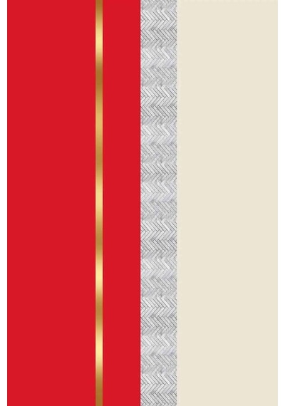 Kırmızı Avangarde Dokuma Leke Tutmaz Masa Örtüsü Mso485n11