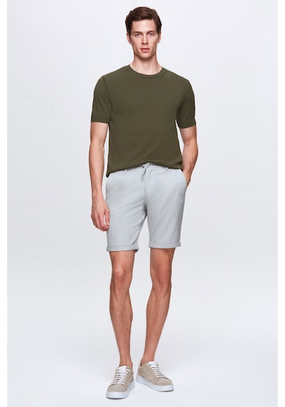 Twn Slim Fit Haki Düz Örgü T-shirt 5ef060638904m H01