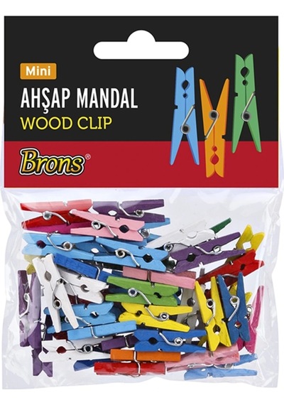 Mini Renkli Ahşap Mandal 2 Tr Diğer