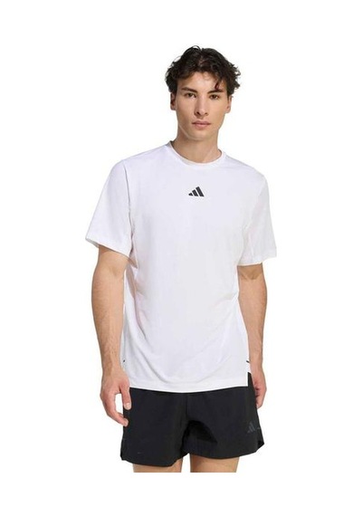 Adidas D4t Essentials Erkek Beyaz Yuvarlak Yaka Tişört Beyaz