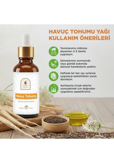 Havuç Tohumu Yağı 30 Ml %100 Saf Diğer