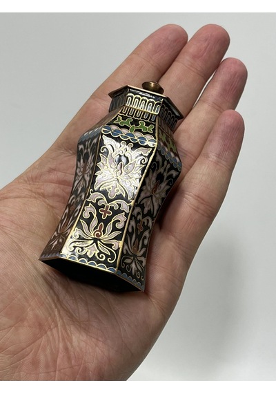 Antika Cloisonne Minyatür Kavanoz 8,4x4,3cm 129