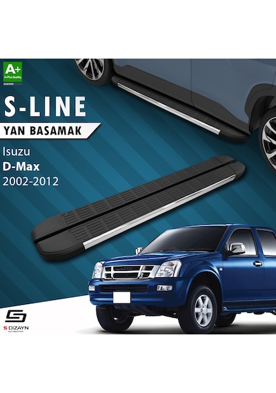 S-dizayn Isuzu D-max S-line Krom Yan Basamak 203 Cm 2002-2012 A+ Kalite