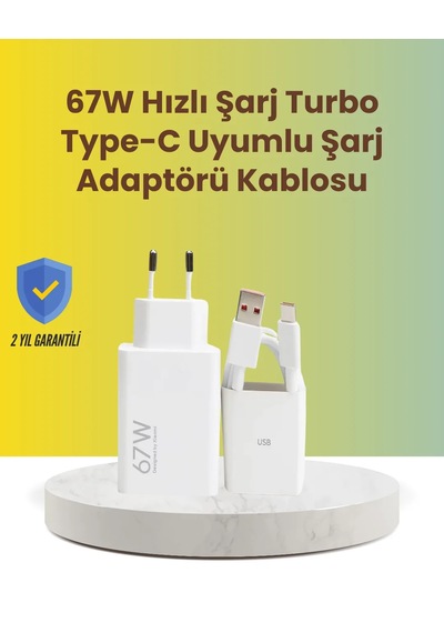 67w Hızlı Şarj Adaptörü Ve Veri Aktarım Özellikli Type-c Kablo Seti Diğer