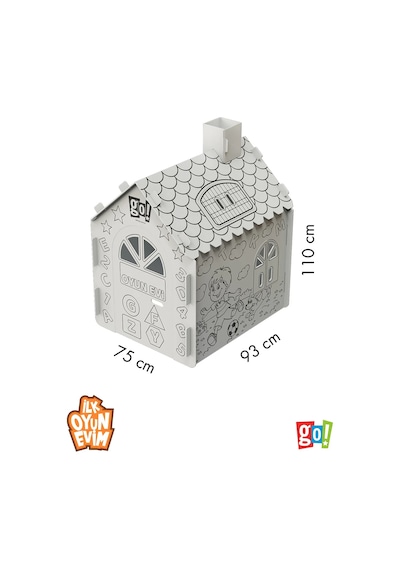 İlk Oyun Evim Xxl Boy Dayanıklı Karton Boyama Aktivite Evi Boyama Evi Shopist