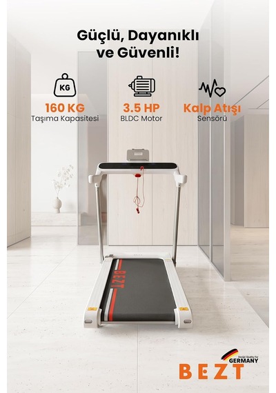 Tr Run Smart Pro 3.5 Hp Otomatik Eğimli Katlanabilir Soğutucu Fanlı Koşu Bandı 160 Kg Kapasite / 120cm X 50 Cm Gen