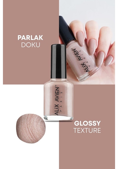 Alix Avien Nude Kahve Oje 86 Yüksek Pigmentli Uzun Süreli Kalıcılık Hızlı Kuruma Nail Lacquer 86