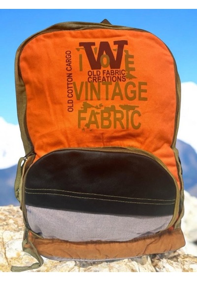 Old Cotton Cargo Kaliteli Tek Bölmeli Vintage Disayn Günlük Gezi Spor Okul Sırt Çantası Patchwork Komor 29x42cm Turuncu Old Cotton Cargo Kaliteli Tek Bölmeli Vintage Disayn Günlük Gezi Spor Okul Sırt Çantası Patchwork Komor 29x42cm Turuncu