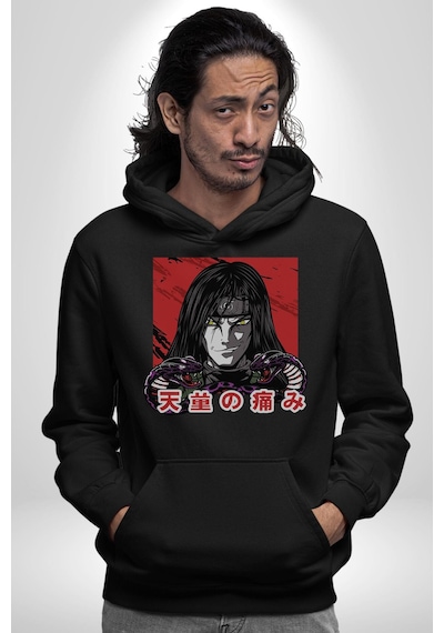 Orochimaru Anime Kadın Erkek Siyah Kapüşonlu Sweatshirt Hoodie Siyah
