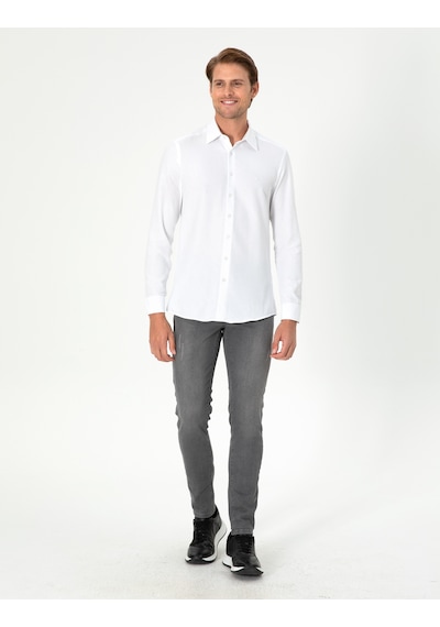 Pierre Cardin Erkek Beyaz Gömlek Desenli 50294732-vr013 Beyaz