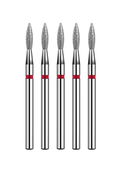 Ellea Nail 5li Ateş Kırmızı Elmas Freze Uç