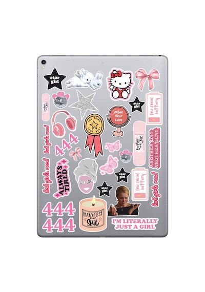 I'm Just A Girl Temalı Manifest Laptop Telefon Tablet Sticker Seti