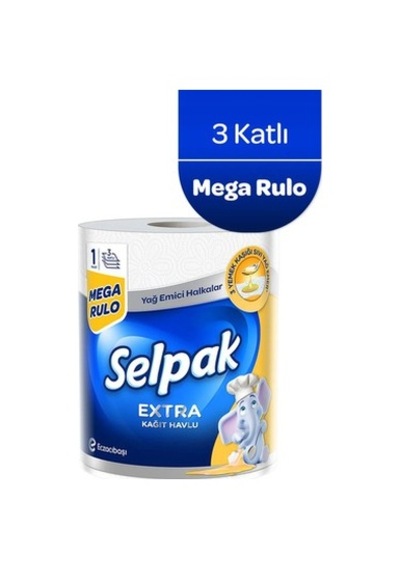 Yağ Emici Ve Dayanıklı Mutfak Kağıt Havlu 1 Rulo Açık Gri