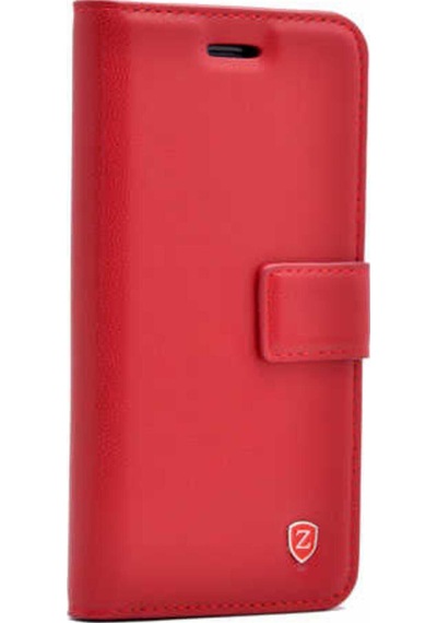 LG Uyumlu G3 Kılıf Zore New Delüxe Kapaklı Standlı Kılıf Kırmızı