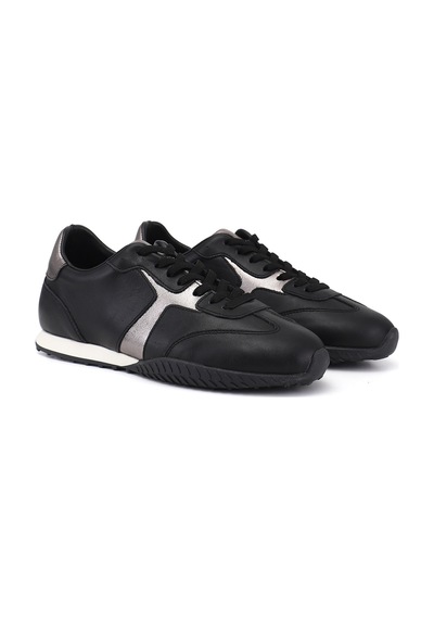 Gönderi(R) Gönderi R Kadın Siyah Lastik Bağcıklı Hakiki Deri Sneaker Ddza83742148