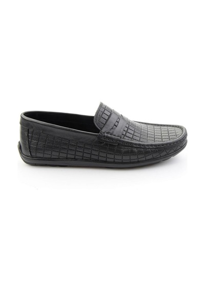 Siyah Hakiki Deri Erkek Loafer Ayakkabı E01697032003 Siyah