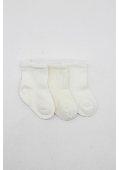 Akıllı Bayi 3lü Penye Soket Çorap 10132 Ekru renkli
