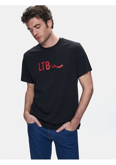 Ltb Baskılı Erkek T-shirt 01225842716089 200 - Siyah