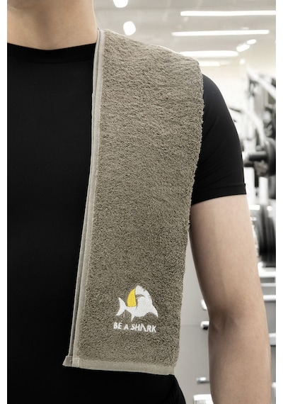 Sporcu Antrenman Havlusu Gym Fitness Plates Boks Tenis Spor Havlu Haki