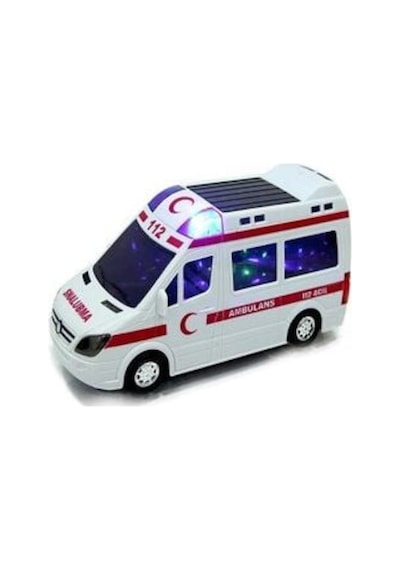 Oyuncak Büyük Boy Ambulans Pilli Sesli Işıklı Ambulans 112 Acil A