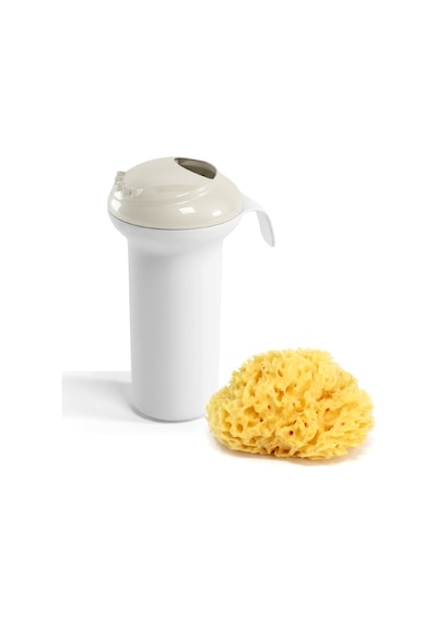 OkBaby Splash Bebek Duşu / K. Beyaz & Doğal Banyo Süngeri No.10 Beyaz