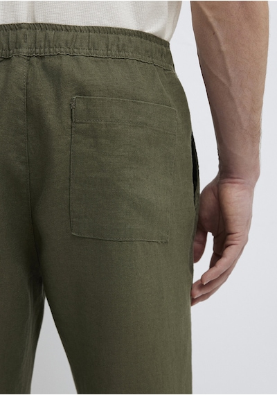 Mavi - Yeşil Keten Pantolon 0010577-71581
