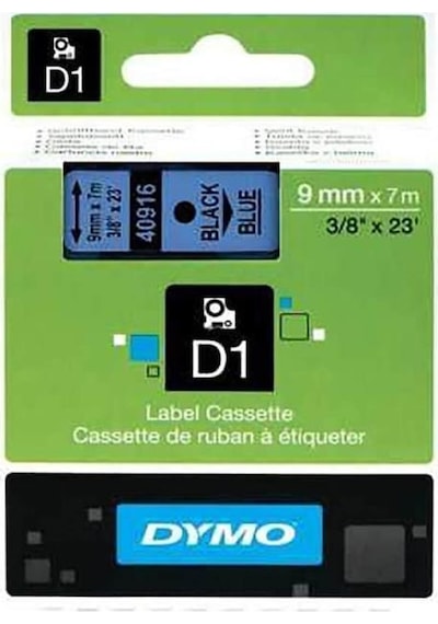 Dymo 40916 D1 Yedek Şerit 9mmx7mt Mavi/Siyah
