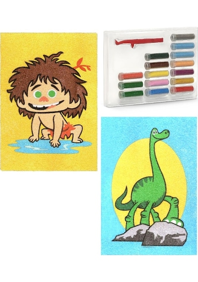 Eğitici Ve Eğlenceli Kum Boyama Seti Disney İyi Bir Dinozor Spot & Arlo Ds-24