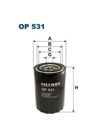 Filtron Op531 Yağ Filtresi Opel Ascona B Omega A 78 H17w08