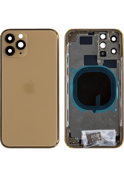 Apple Uyumlu iPhone 11 Pro Boş Kasa + Kapak Gold Altın